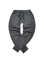 Ανδρική φόρμα με λάστιχο New Wave Clothing - 192-32 - basic pants regular fit σκούρο γκρι