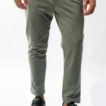 Ανδρικό υφασμάτινο παντελόνι New Wave Clothing - 252-22 - simple fabric pants regular fit χακί ΚΩΔ: 252-22-KHAKI