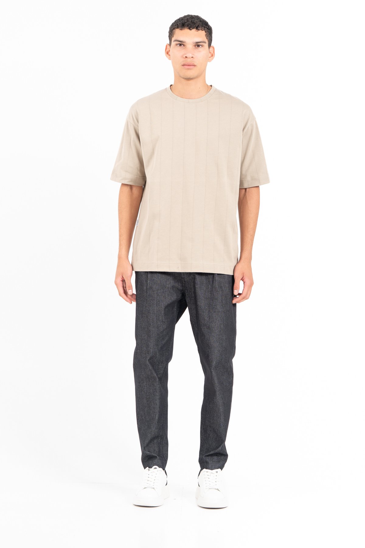 3-12 (1) Vittorio Μπλούζα Oversized 200-2425-012 BEIGE - Image 1