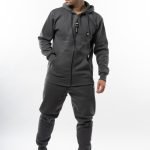 Ανδρική ζακέτα φούτερ με κουκούλα New wave clothing -1400- basic logo zip-up