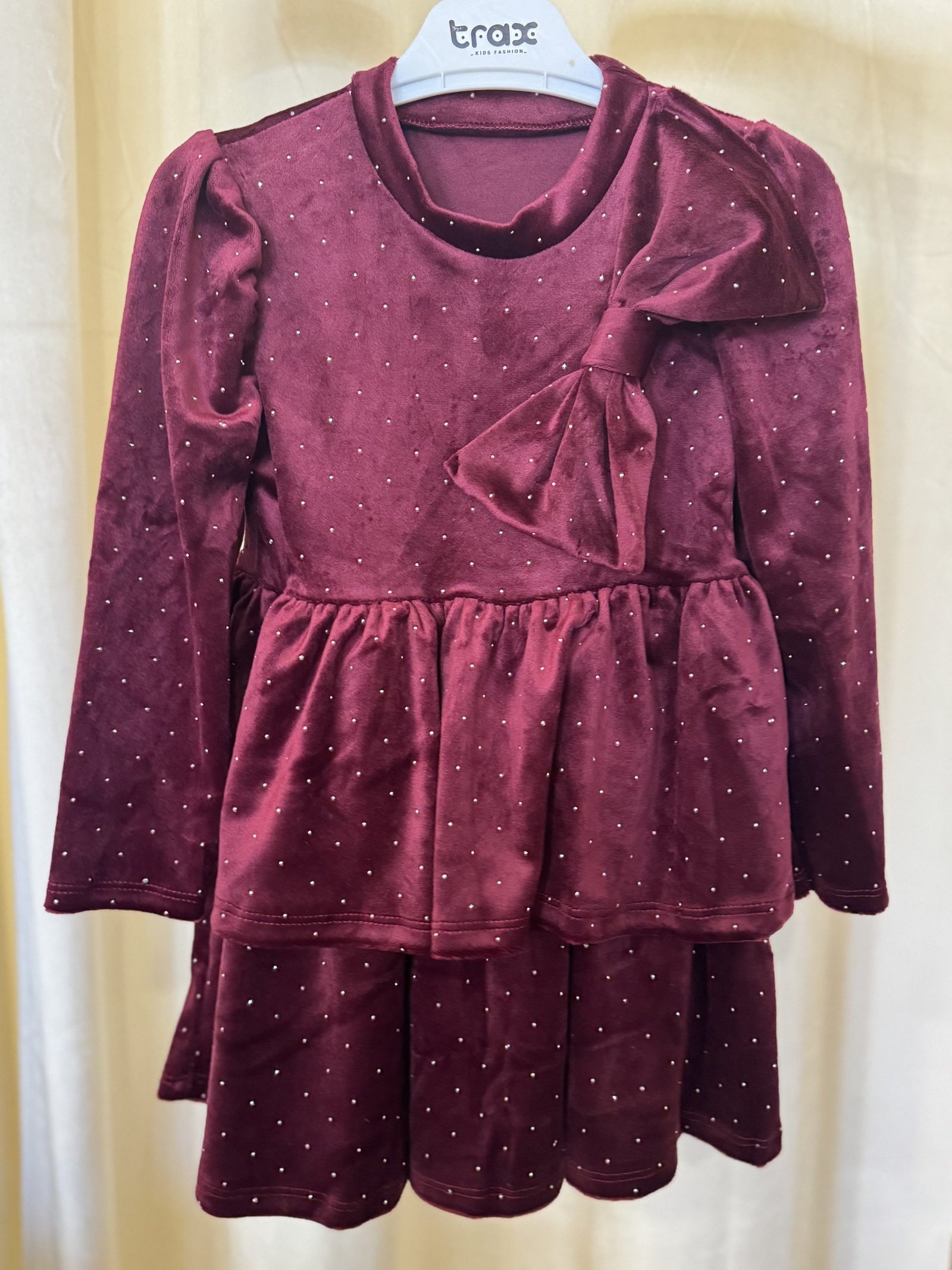 IMG_E5703 ΦΟΡΕΜΑ ΒΕΛΟΥΔΙΝΟ ΣΕ ΜΠΟΡΝΤΩ ΧΡΩΜΑ - Image 1