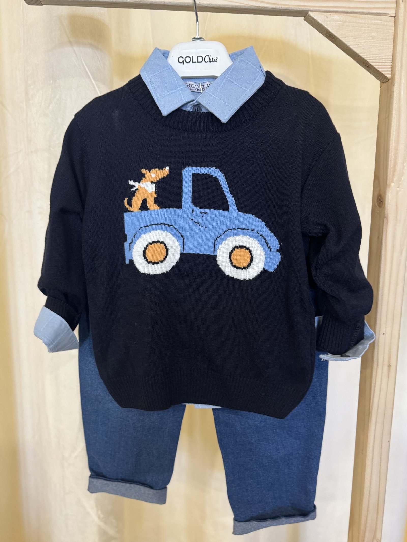 IMG_E5719 ΣΕΤ 3 ΤΕΜΑΧΙΩΝ ΠΟΥΛΟΒΕΡ-ΠΟΥΚΑΜΙΣΟ-ΠΑΝΤΕΛΟΝΙ ΤΖΙΝ ΜΠΛΕ - Image 1