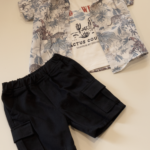 Σετ πουκάμισο με tshirt και καργκο σορτς