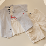 Σετ με πουκάμισο με tshirt και καργκο βερμούδα.