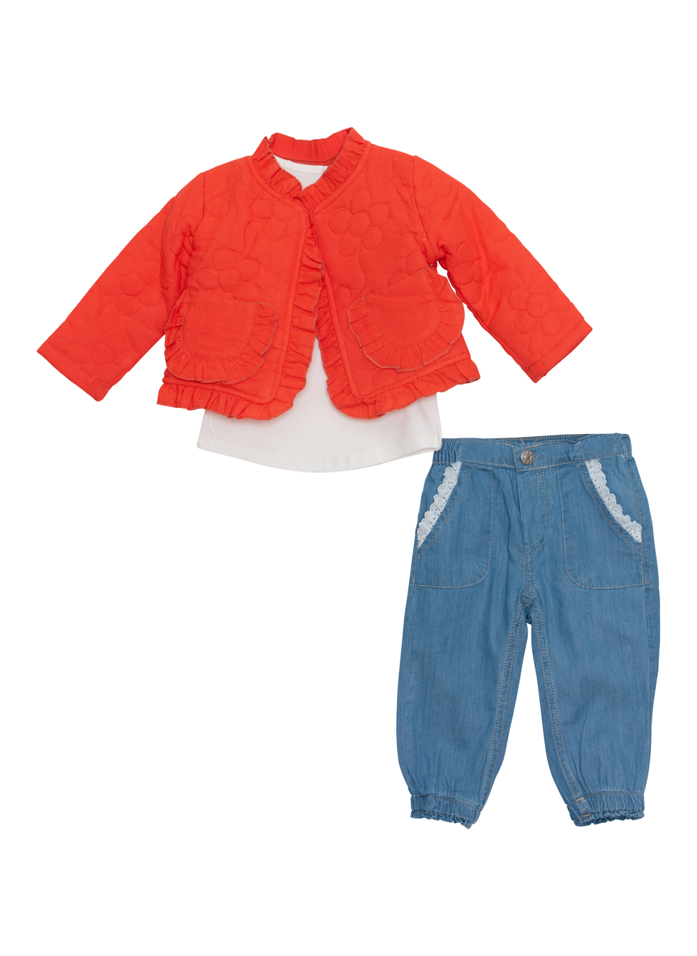 0139420_restart-bebe-3-m- Restart Bebe Σετ Παντελόνι 3τμχ Με Mπολερό, Πορτοκαλί - Image 1